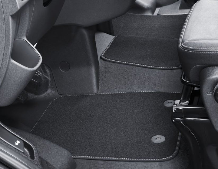 Original Ford Juego de alfombra de piso delantera Velour negro AMkK2JB130B18MA3JA6 2362483