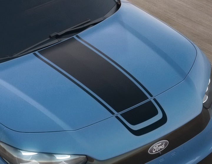 Original Ford All-Electric Capri® Franjas de competición para la parte superior del parachoques y el capó