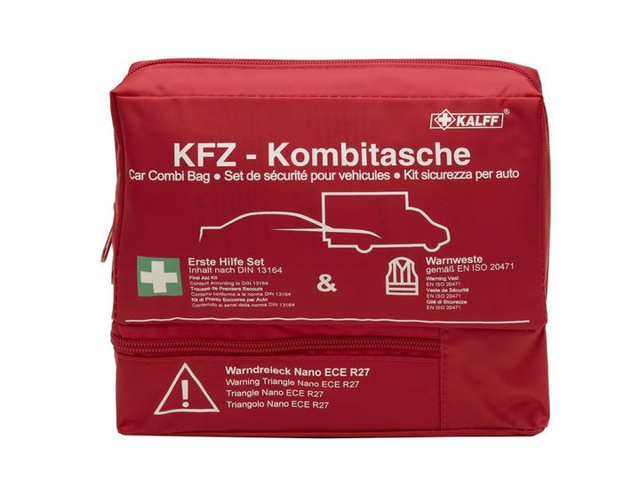 Kalff* Paquete de seguridad con bolsa de tela en color rojo,Nano 