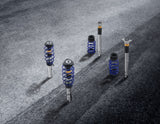 Original Ford Focus® Kit de suspensión coilover acero inoxidable con muelles con revestimiento de polvo en color azul ultramarino.