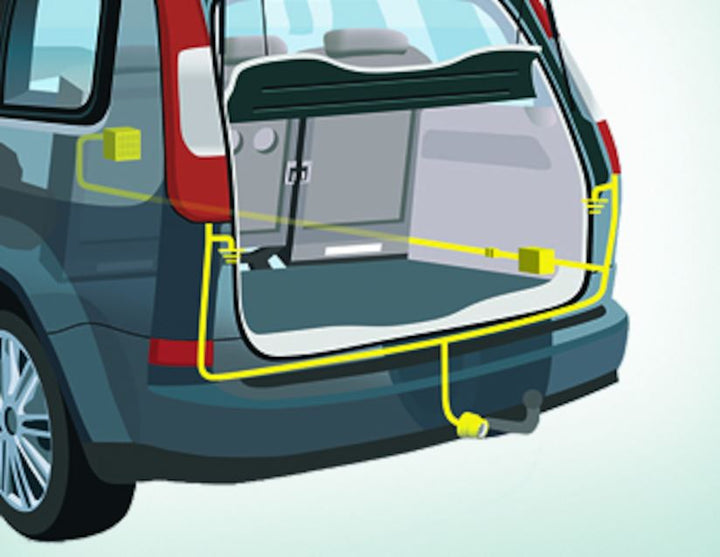 Transit Courier & Tourneo Courier Kit de cables para gancho de remolque conector de 13 pins.