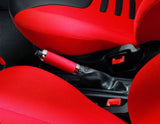 Original Ford Ka Empuñadura de freno de mano en color Rojo Sunrise con acabado cromado brillante.