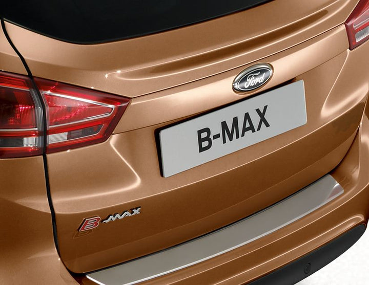 Original Ford B-MAX Lámina protectora de paragolpes trasero placa de acero inoxidable pulido.