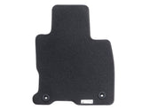 Kuga Alfombrillas de terciopelo premium delanteras y traseras, negras con doble costura en rojo.