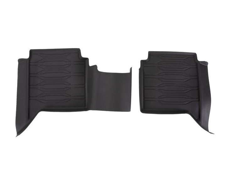 Ranger Alfombrillas de goma delanteras y traseras, en color negro, estilo bandeja con bordes elevados.