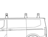 Ford Tourneo/Transit Custom Q-Top® (Q-Tech)* Portaequipajes juego de tres barras transversales