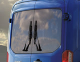 Original Ford Transit Dispositivo de protección en ventanilla posterior para puertas de carga.