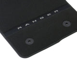 Kit de alfombrillas de moqueta delanteras y traseras Ranger Super Cab 2022+ negro excepto Raptor