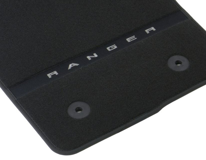 Kit de alfombrillas de moqueta delanteras y traseras Ranger Super Cab 2022+ negro excepto Raptor