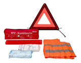 Original Ford Kalff Pack de seguridad Trio Kit de primeros auxilios Triángulo de advertencia Chaleco 2646612