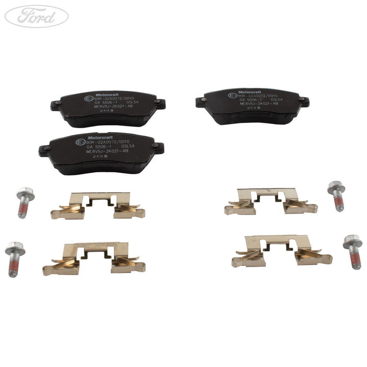 Juego de pastillas de freno delanteras Motorcraft originales para Ford Fiesta 2008-2016 2614604