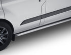 Tourneo/Transit Custom ARP* Protecciones laterales diseño tubular de acero inoxidable pulido con esquinas curvas.