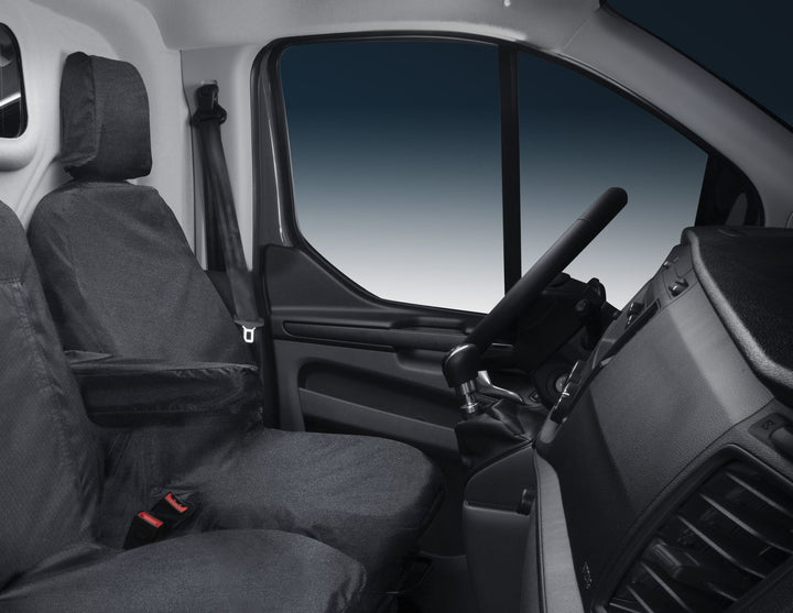 Transit Custom & Transit HDD* Funda de asiento para el asiento del conductor, en color negro.