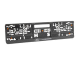 Soporte para placa de matrícula negro, con logo Ford Performance