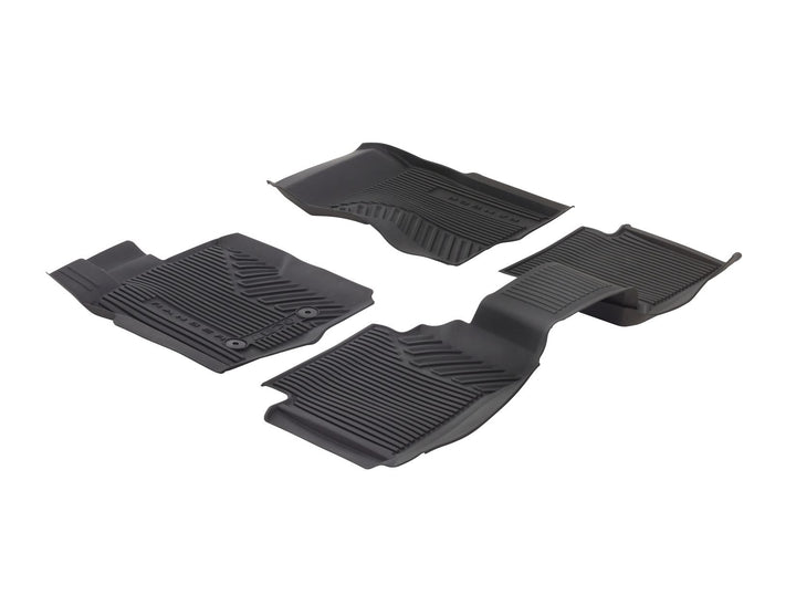 Kit de alfombrillas de goma delanteras y traseras Ranger manual 2022+ negro excepto Raptor y Platinum