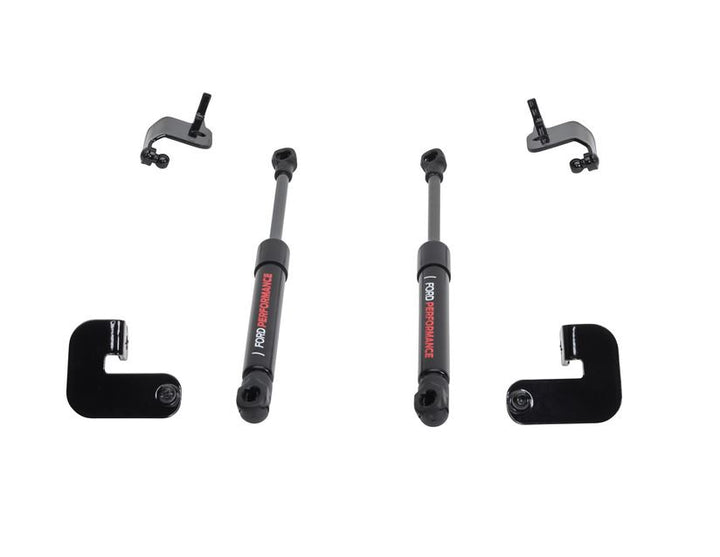 Kit elevadores capó negro con logo grabado Focus 2014–2018 Ford Performance