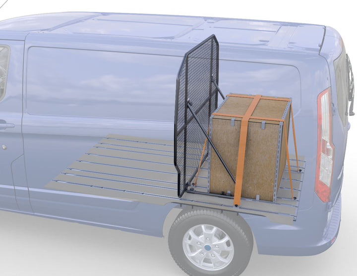 Original Ford Transit Custom Sistema de retención de carga bloques deslizantes con ganchos de fijación.