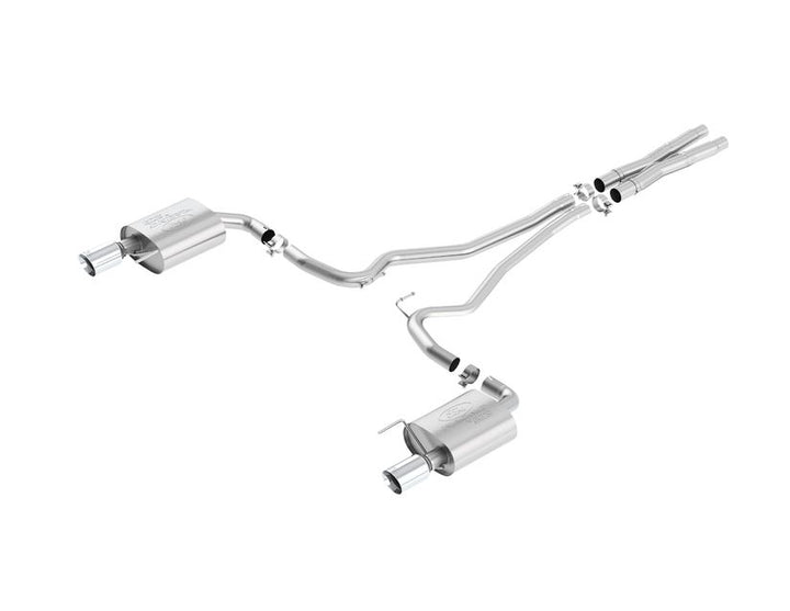 Sistema de escape X-Pipe deportivo acero inoxidable salidas cromadas Mustang 5.0 4V DOHC 2015–2018 Ford Performance