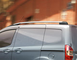 Tourneo Courier & Transit Courier Barras longitudinales portaequipajes para techo en color plata.