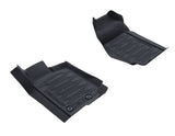 Ranger Alfombrillas de goma delanteras y traseras, en color negro, estilo bandeja con bordes elevados.