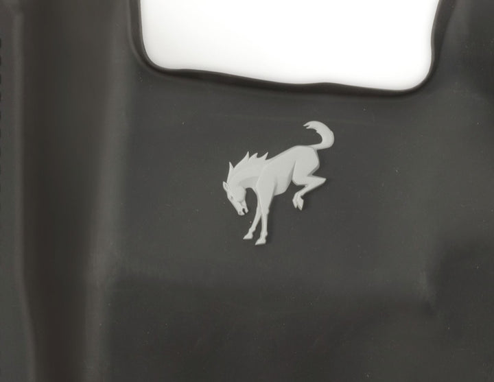 Bronco Alfombrillas de goma delantera y trasera, negra estilo bandeja con bordes elevados