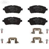 Juego de pastillas de freno delanteras Motorcraft originales para Ford Fiesta 2008-2016 2614604