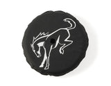 Original Ford Bronco Funda para rueda de repuesto Negra con el logo blanco de Bronco Pony