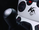 Original Ford Ka Pomo de la palanca de cambios diseño aluminio con inserción de cuero negro.