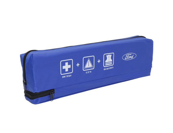 Original Ford Paquete de seguridad premium con bolsa flexible en color azul.