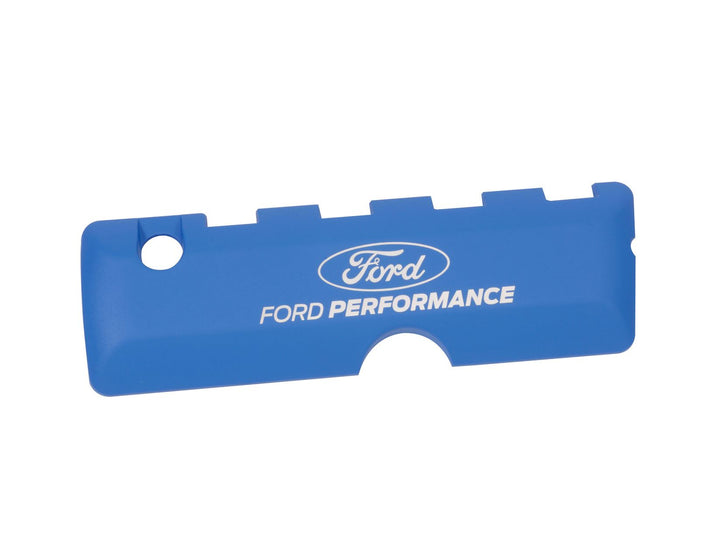 Cubiertas bobinas de encendido aluminio azul con logo grabado Mustang 5.0 4V DOHC 2015–2017 Ford Performance