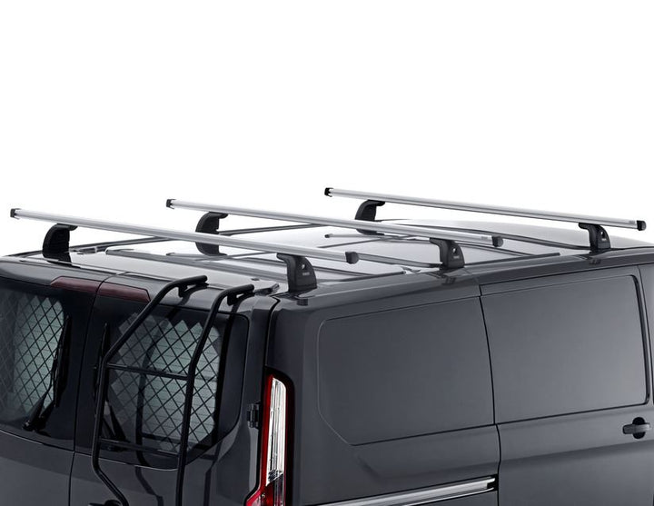 TOURNEO CUSTOM & TRANSIT CUSTOM THULE®* PORTAEQUIPAJES CON POSIBILIDAD DE AÑADIR UNA 3ª BARRA TRANSVERSAL DE TECHO.