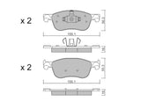 Fiesta Tarox®* Kit de pastillas de freno delanteras Ford Performance Strada 122 (vía rápida).