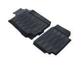 Ranger Alfombrillas de goma delanteras y traseras, en color negro, estilo bandeja con bordes elevados.