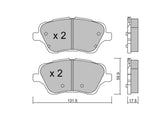 Fiesta Tarox®* Kit de pastillas de freno delanteras Ford Performance Strada 122 (vía rápida).