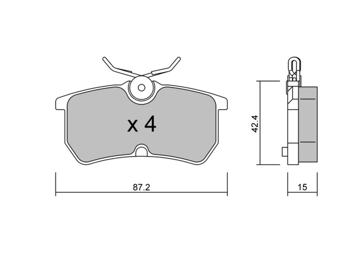 Fiesta Tarox®* Kit de pastillas de freno traseras Ford Performance Corsa 114 (circuito).