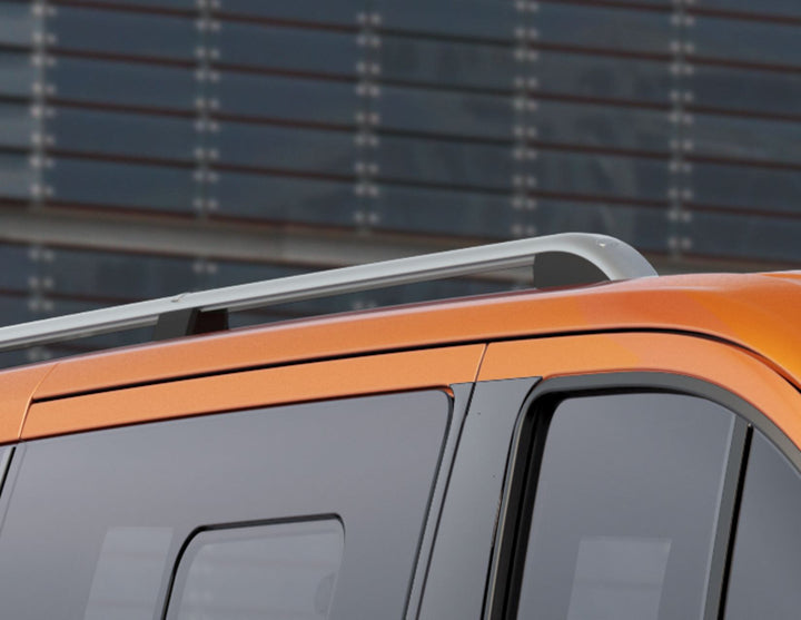 Original Ford Tourneo/Transit Custom Barras longitudinales portaequipajes para techo de color plateado