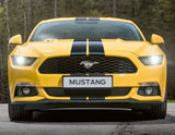 MUSTANG FRANJAS DE COMPETICIÓN PARA LA LÍNEA SUPERIOR DEL VEHÍCULO, EN COLOR NEGRO BRILLANTE.