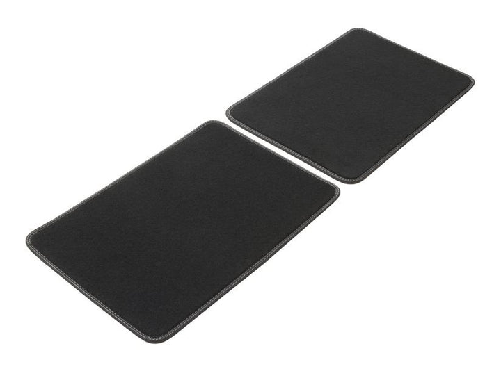 FOCUS ALFOMBRILLAS DE TERCIOPELO PREMIUM TRASERAS, EN COLOR NEGRO CON COSTURA EN COLOR GRIS.
