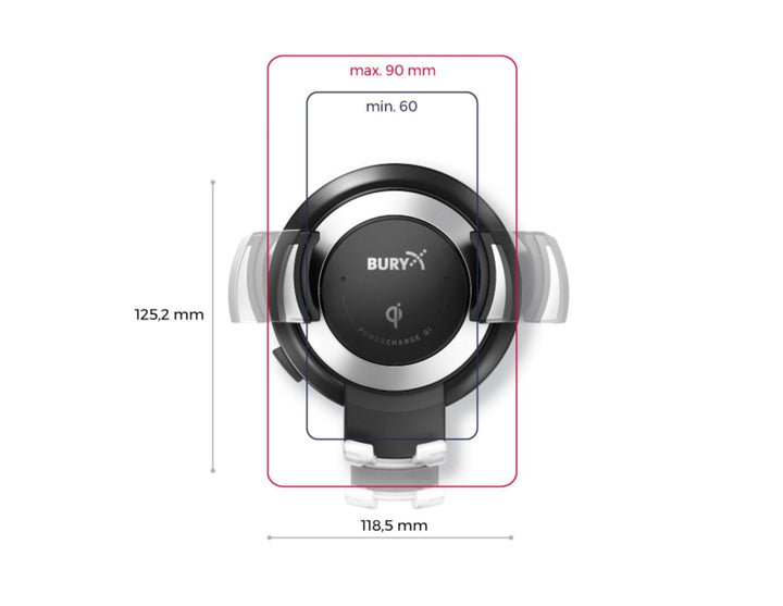 Bury* Sistema POWERMOUNT  POWERCHARGE QI.