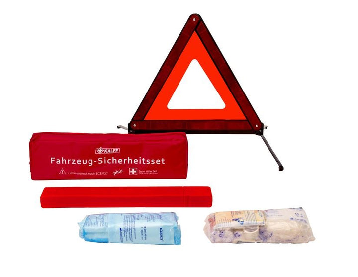 Original KAlff Pack de seguridad premium con botiquín de primeros auxilios y triángulo de advertencia en bolsa blanda 2646608