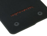 Kit de alfombrillas de moqueta delanteras y traseras Ranger Raptor 2022+ negras con logo rojo