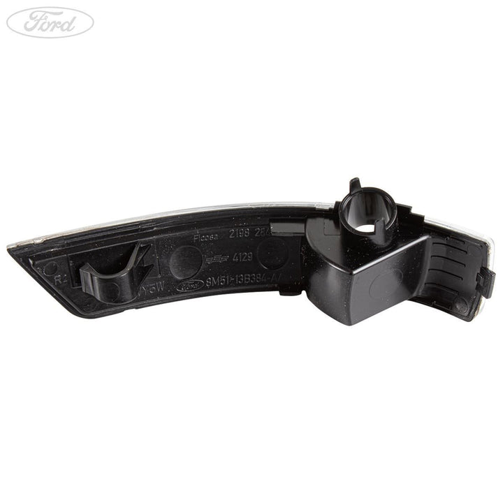 Indicador luminoso de la carcasa del espejo retrovisor lateral delantero derecho O/S (lado del pasajero) original Ford 1538489