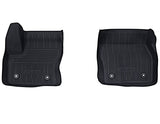 Kuga Alfombrillas de goma delanteras, en color negro, estilo bandeja con bordes elevados.