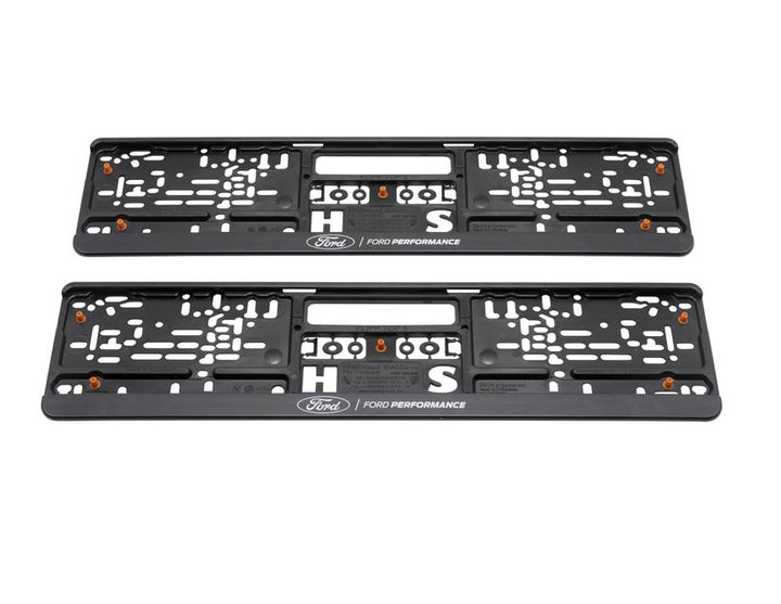 Juego de 2 soportes matrícula negros con logo blanco Ford Performance