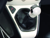 Original Ford Ka Pomo de la palanca de cambios en color blanco Perla con inserción en cuero negro.