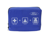 Original Ford Botiquín de primeros auxilios con triángulo de emergencia y chaleco de emergencia.