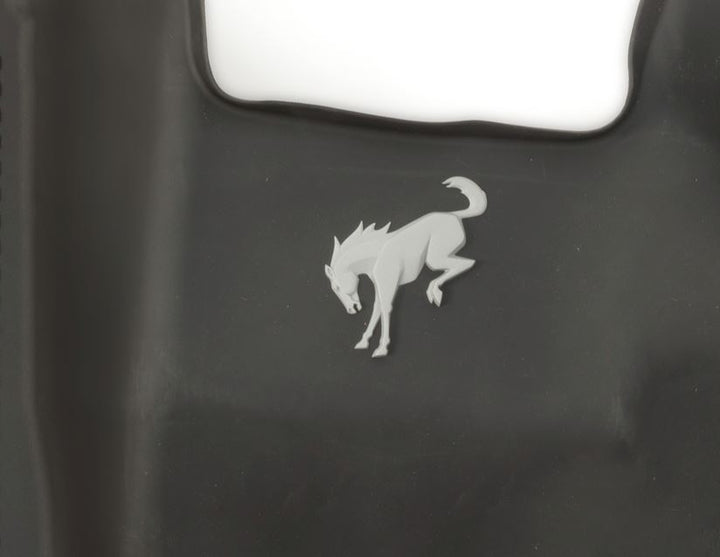 Bronco Alfombrillas de goma delantera y trasera, negra estilo bandeja con bordes elevados