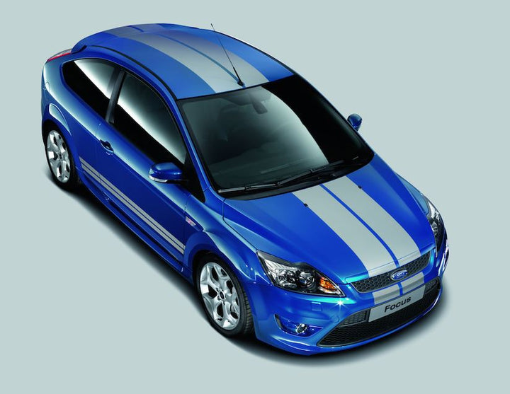 Original Ford Focus Kit de bandas para portón de maletero GT en color azul performance.