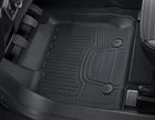 Ecosport Alfombrillas de goma delanteras, en color negro, estilo bandeja con bordes elevados.