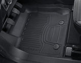 Ecosport Alfombrillas de goma delanteras, en color negro, estilo bandeja con bordes elevados.